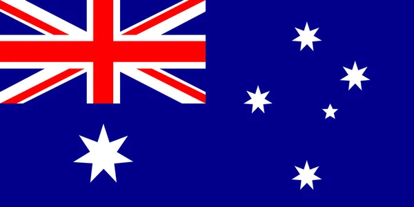 Australijska Flaga Plakat Poziomy Oficjalne Święto Australii Jest Stycznia Wektor — Wektor stockowy