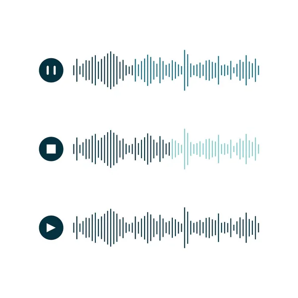 Conjunto Señales Frecuencia Audio Una Representación Gráfica Señal Voz — Foto de Stock