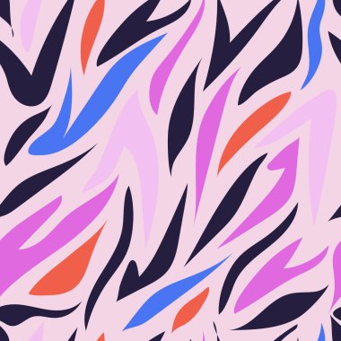 Soyut çok renkli zebra çizgileri moda kumaşları ve ambalaj kağıtları için kusursuz bir desen oluşturur.. 