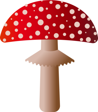 Saydam arkaplanda kırmızı sinek mantarı izole edilmiş.. 