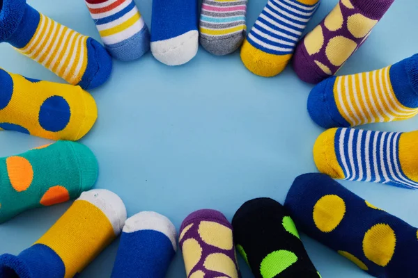 Dünya Sendromu Geçmişi Çoraplarını Giy — Stok fotoğraf