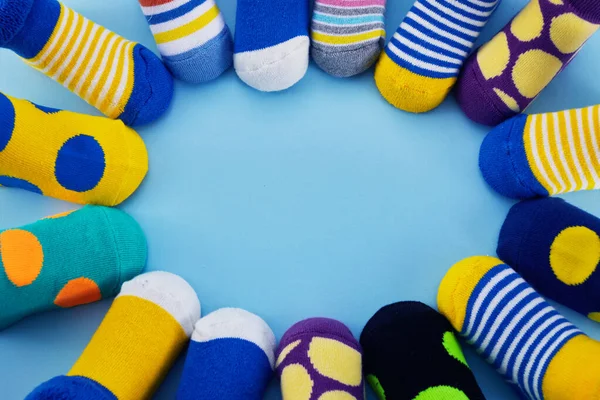 Světový Syndrom Pozadí Dne Kámen Ponožek — Stock fotografie