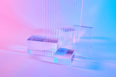 Ürün arkaplan podyum cam ekran arkaplanı, şeffaf cam ürün ekran arkaplanı.