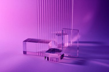 Ürün arkaplan podyum cam ekran arkaplanı, şeffaf cam ürün ekran arkaplanı.