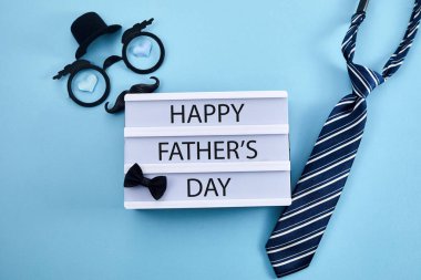 Happy Fathers Day greeting card. Happy Fathers Day inscription