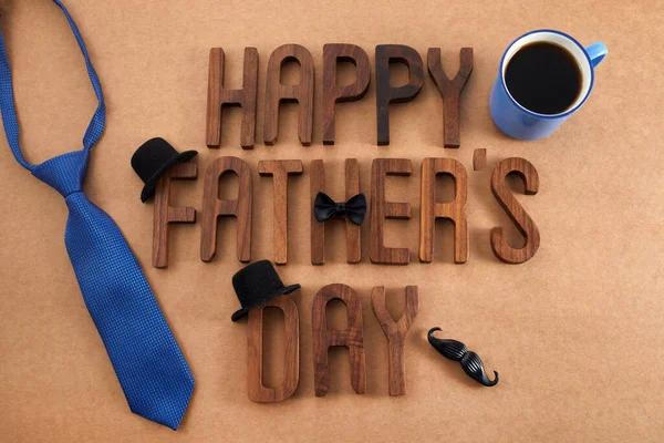 Happy Fathers Day Greeting Card Happy Fathers Day Inscription — Stockfoto