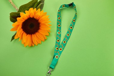 Sunflower lanyard, symbol of people with invisible or hidden disabilities clipart