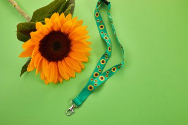 Sunflower lanyard, symbol of people with invisible or hidden disabilities clipart