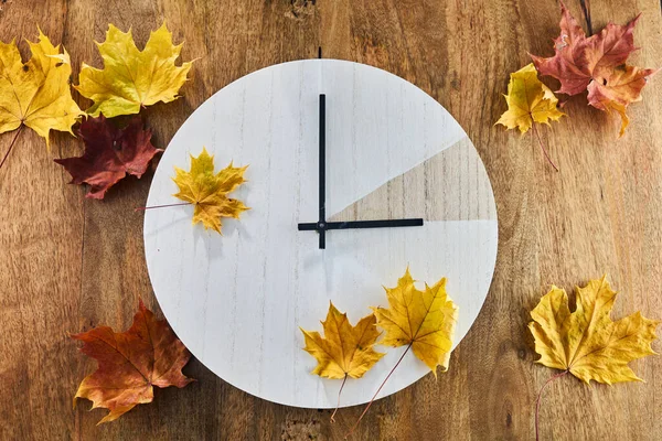 Daylight saving time. Fall Back time. Clock change back one hour