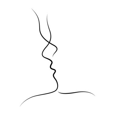 Romantik sahneyi öpen çift, sanat vektörü illüstrasyonunu geliştirdi