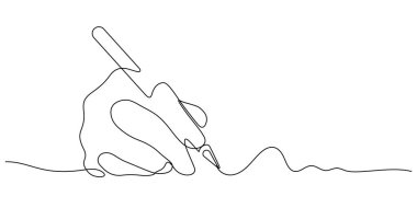 Dijital kalem minimalizmi ile el yazısı sürekli bir satır