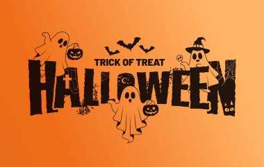 Cadılar bayramı selamlama şakası mı şeker mi logottip 'i şirin, ürkütücü karakterli