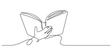 El ele kitap bir satır aralıksız fotokopi alanı minimalist sanat eğitimi kavramı çiziyor