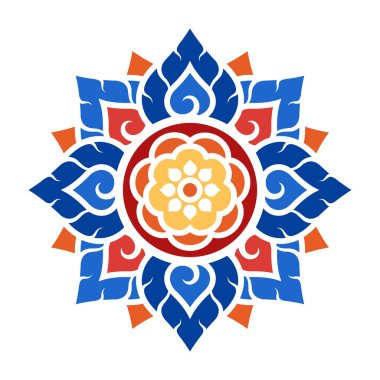 Dekorasyon düz tasarım için geleneksel geometrik kalıp simgesi