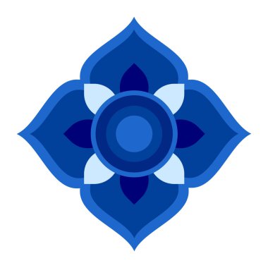 Dekorasyon düz tasarım için geleneksel geometrik kalıp simgesi