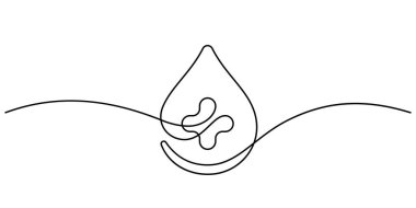 Kan bağışı sağlık hizmetleri bir çizgiyi aştı sürekli el çizimi dekoratif sanat illüstrasyonu