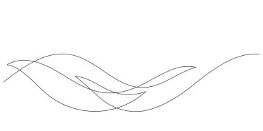 Soyut dalga desenli arka plan. Bir çizgi eğri dalgası sürekli dekoratif minimalizm akışı