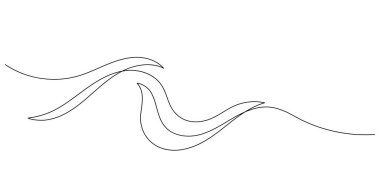 Soyut dalga desenli grafik kopyalama alanı. Bir çizgi eğri dalgası sürekli dekoratif minimalizm akışı