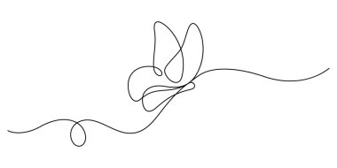 one line drawing continuous butterfly flying handdrawn minimalism decorative art carefree beauty concept