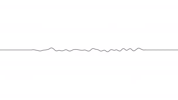 Sound Abstraction Visualisation Equalizer Voice Lines Minimalist Waveform Audio — Vídeo de stock