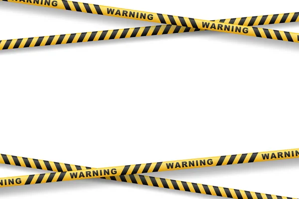 Warnstreiks Vereinzelt Warnbänder Gefahrenzeichen Vektorillustration — Stockvektor