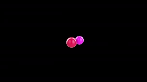 透明背景上明亮的彩色气泡 — 图库视频影像