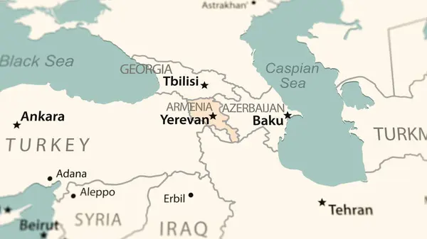 Вірменія Карті Світу Знімок Легкою Глибиною Різкості Орієнтований Країну — стокове фото