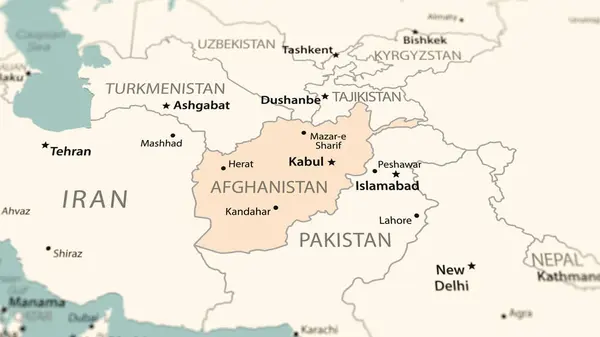 Afganistán Mapa Del Mundo Disparo Con Profundidad Campo Luz Enfocado —  Fotos de Stock