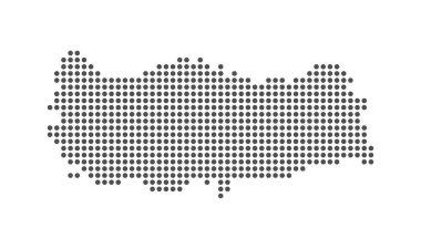 Hindi Noktalı Harita. Harita Noktalar tarafından oluşturuldu. Vektör İllüstrasyonu