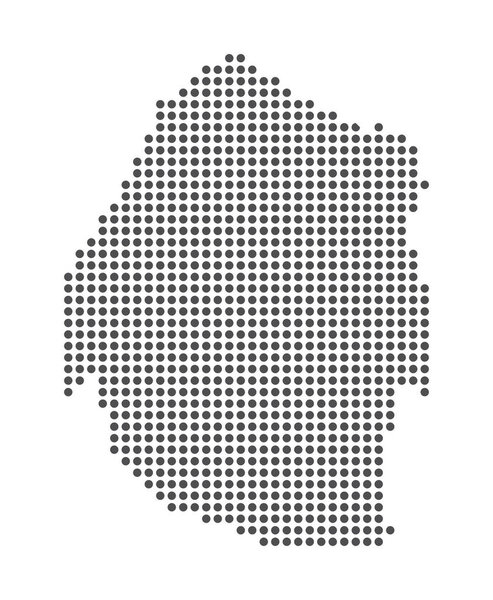 Eswatini - Dotted Map. Map formed by Dots. Vector Illustration