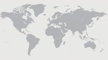 Dünya haritasında Sri Lanka. 4K canlandırması.