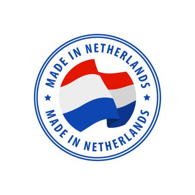 Hollanda pulu, çıkartma. Vektör illüstrasyonu.