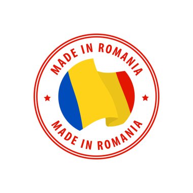 Romanya pulu, çıkartma. Vektör illüstrasyonu.