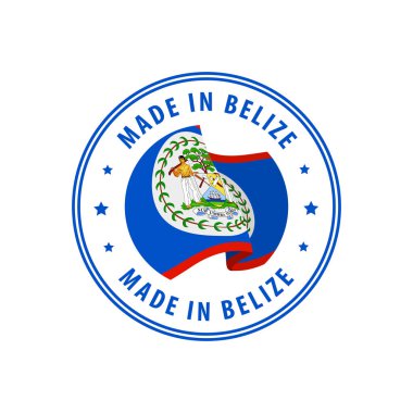 Belize pulu, çıkartma. Vektör illüstrasyonu.