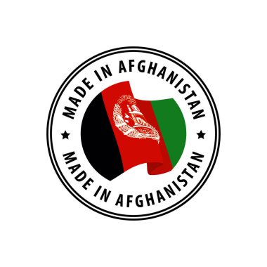 Afganistan pulu, çıkartma. Vektör illüstrasyonu.