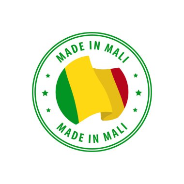 Mali pulu, çıkartma. Vektör illüstrasyonu.