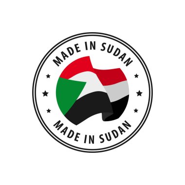 Sudan damgalı, çıkartmalı. Vektör illüstrasyonu.