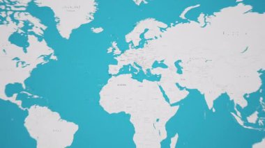 Almanya Animasyon Ulusal Bayrağıyla Dünya Haritasında