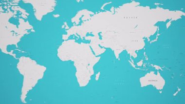 Animasyon Ulusal Bayrağıyla Dünya Haritasında Endonezya