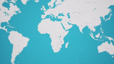 Madagaskar Animasyon Ulusal Bayrağıyla Dünya Haritasında