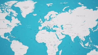 Finlandiya, Animasyon Ulusal Bayrağı ile Dünya Haritasında