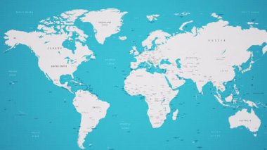 ABD, Animasyon Ulusal Bayrağıyla Dünya Haritasında