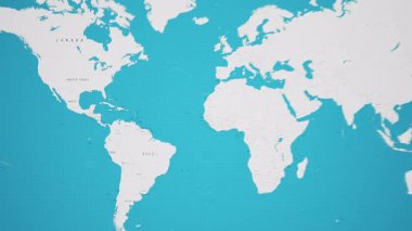 Animasyon Ulusal Bayrağıyla Dünya Haritasında Peru