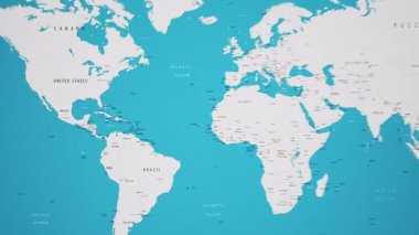 Animasyon Ulusal Bayrağıyla Dünya Haritasında Venezuela