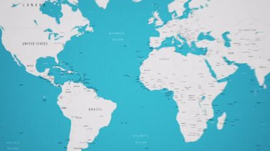 Animasyon Ulusal Bayrağıyla Dünya Haritasında Guyana