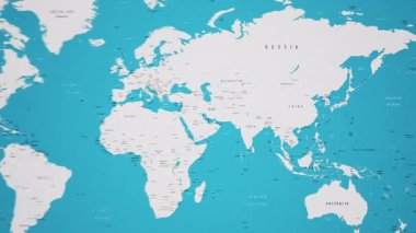 Japonya Animasyon Ulusal Bayrağıyla Dünya Haritasında