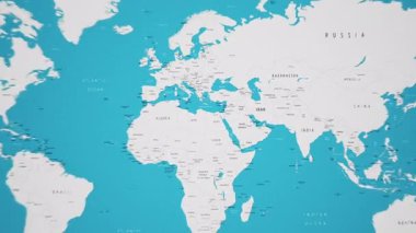 Irak Dünya Haritasında Animasyon Ulusal Bayrağıyla