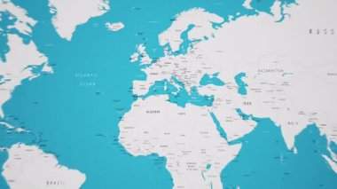 İsviçre Animasyon Ulusal Bayrağıyla Dünya Haritasında