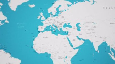 Bulgaristan Animasyon Ulusal Bayrağıyla Dünya Haritasında