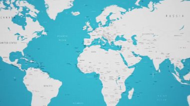 Animasyon Ulusal Bayrağıyla Dünya Haritasında Fas